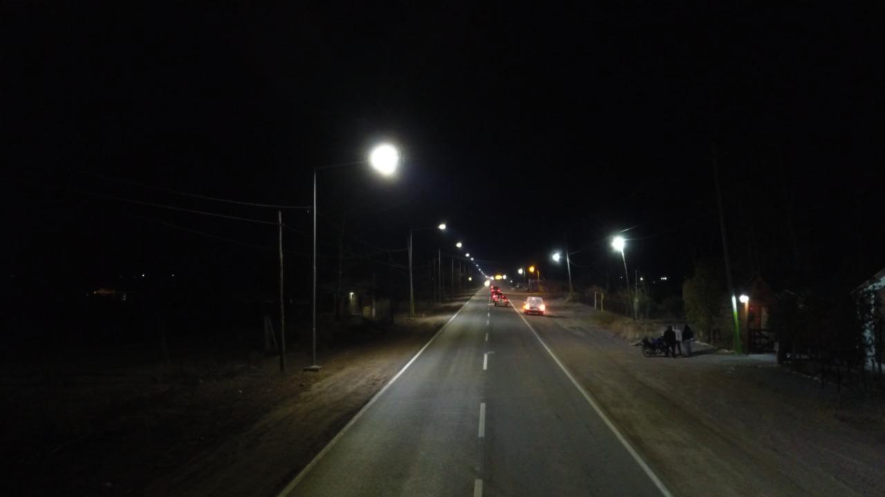 iluminacion pavimento ruta jachal noche
