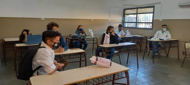 aula san juan pandemia escuela coronavirus