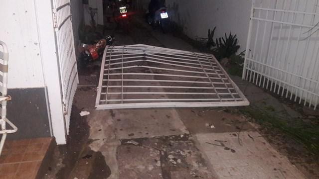 choque contra porton